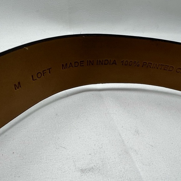 Women's LOFT  Zebra Belt cream and brown size M, RN 140923 - Picture 3 of 6